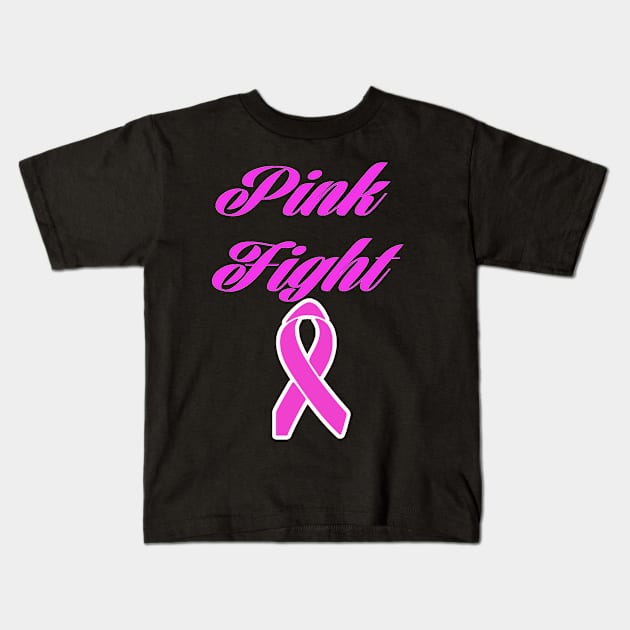 pink fight breast cancer Kids T-Shirt by DESIGNBOOK